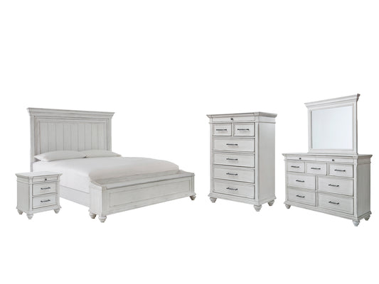 Kanwyn Panel Bed With Storage With Mirrored Dresser, Chest And Nightstand