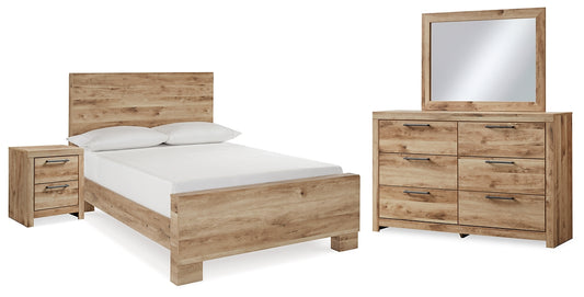 Hyanna Panel Bed With Mirrored Dresser And Nightstand