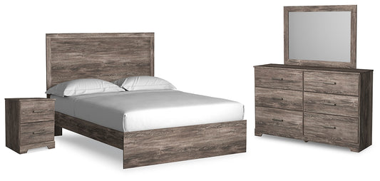 Ralinksi Panel Bed With Mirrored Dresser And Nightstand