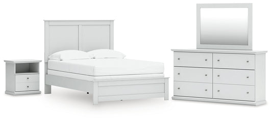 Bostwick Shoals Panel Bed, Dresser, Mirror And Nightstand