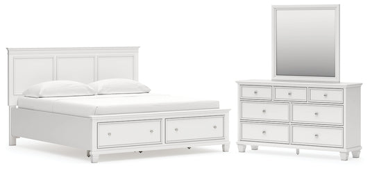 Fortman California Panel Storage Bed, Dresser And Mirror