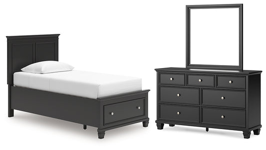 Lanolee Panel Storage Bed, Dresser And Mirror