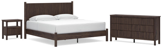 Pamytta Panel Platform Bed, Dresser, Mirror And Nightstand
