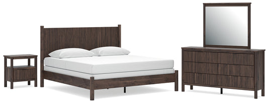 Pamytta Panel Bed, Dresser, Mirror And Nightstand