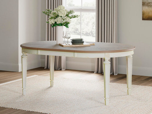Mesa de comedor extensible ovalada Realyn