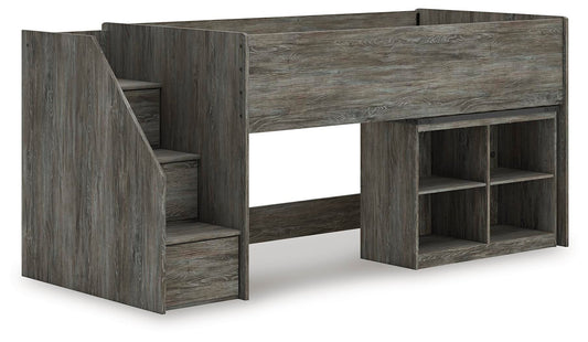 Frandern Loft Bed With Bookcase Storage