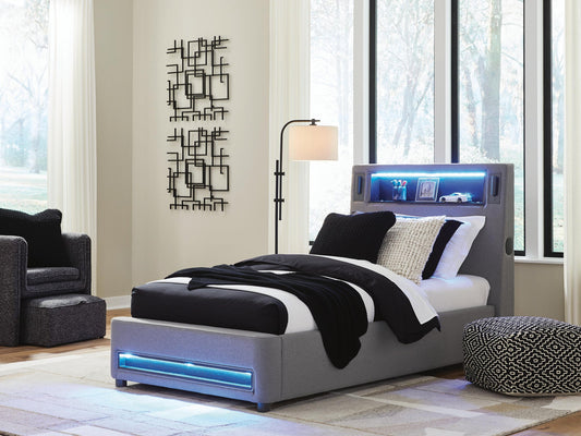 Ashley Express - Verishaw Upholstered Bed With Wireless Audio
