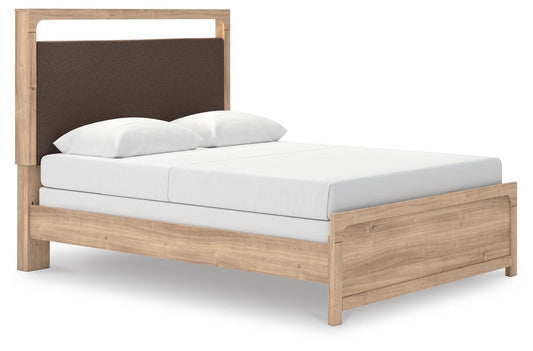 Cama Kinlanni con panel tapizado