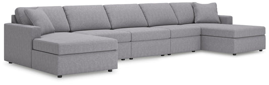 Seccional Modmax de 5 piezas con doble chaise longue