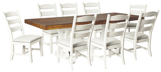 Mesa de comedor Valebeck y 8 sillas
