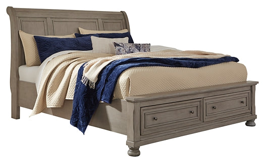 Lettner  Sleigh Bed With 2 Storage Drawers