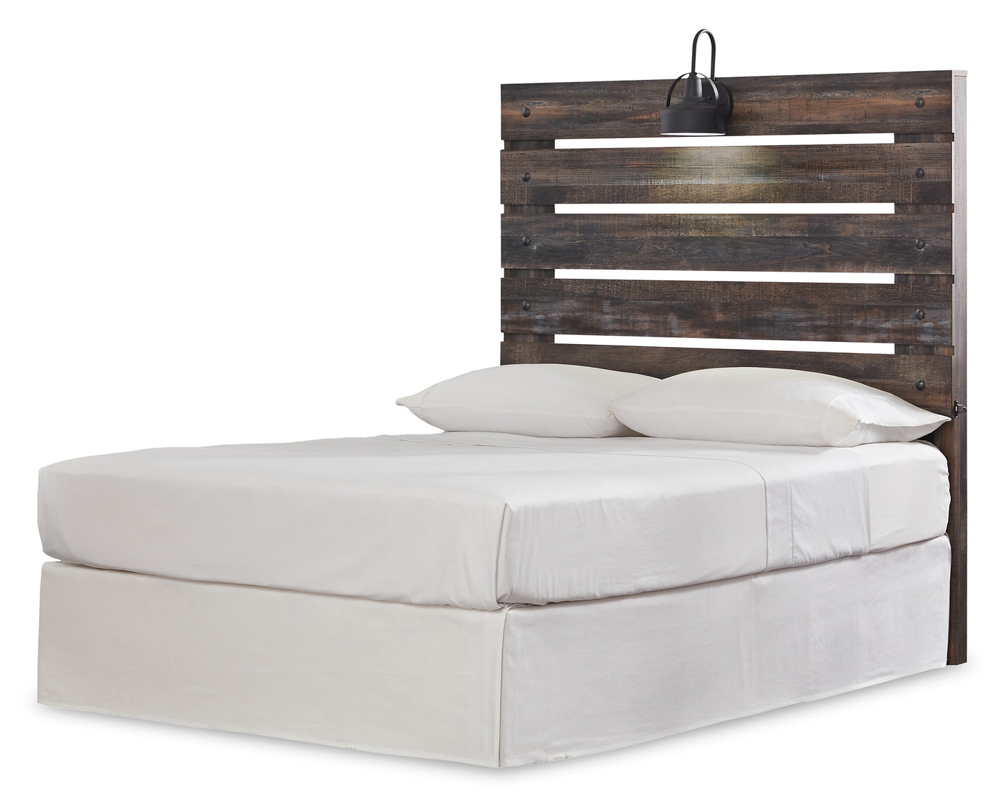 Drystan  Panel Headboard Bed With Mirrored Dresser
