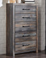 Drystan  Bookcase Headboard Bed With Mirrored Dresser, Chest And Nightstand