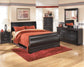 Huey Vineyard  Sleigh Bed With Mirrored Dresser, Chest And Nightstand
