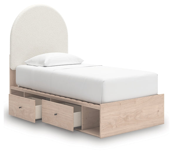 Arloster  Upholstered Panel Bed With Storage