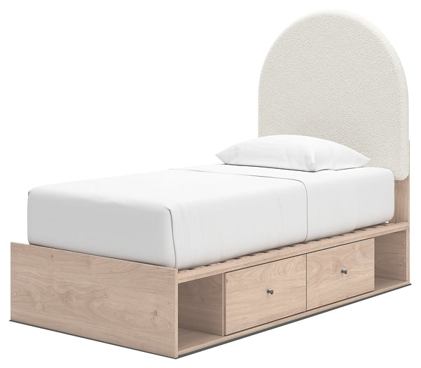 Arloster  Upholstered Panel Bed With Storage