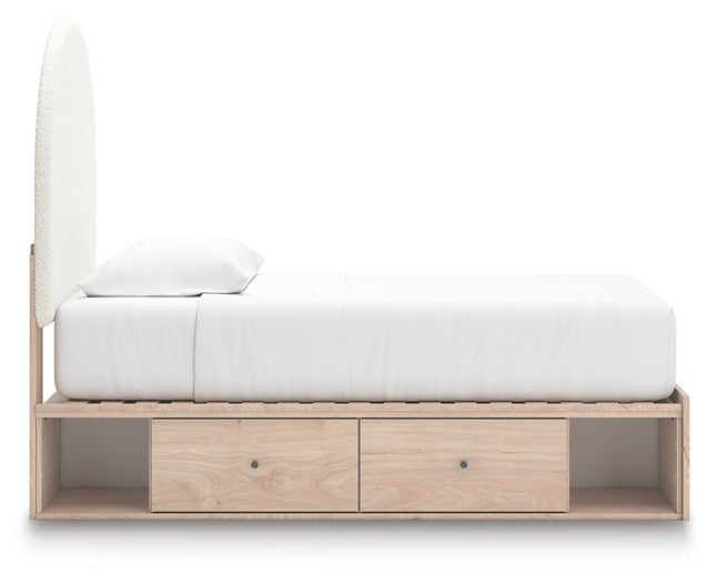 Arloster  Upholstered Panel Bed With Storage