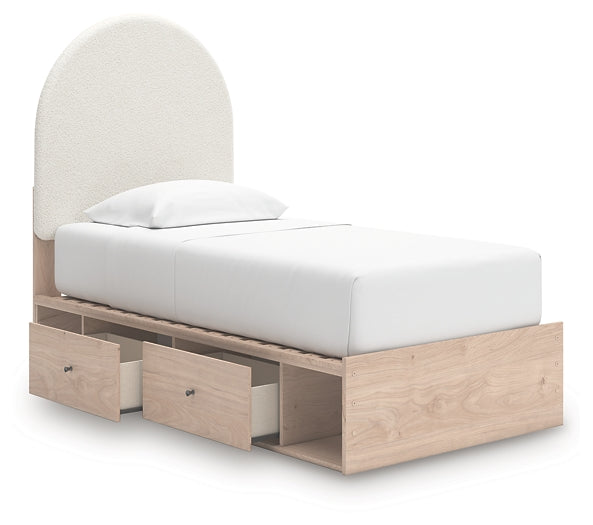 Arloster  Upholstered Panel Bed With Storage