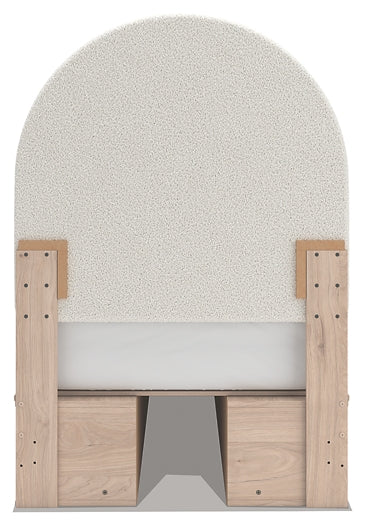 Arloster  Upholstered Panel Bed With Storage