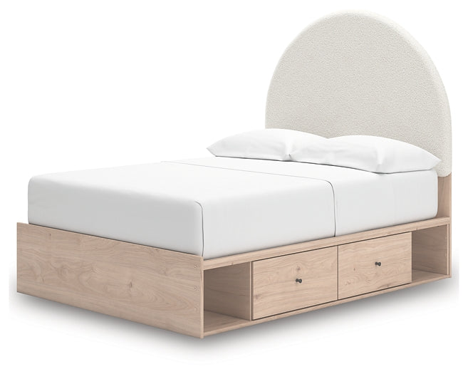 Arloster  Upholstered Panel Bed With Storage