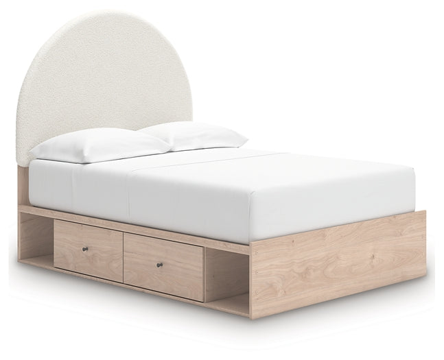 Arloster  Upholstered Panel Bed With Storage