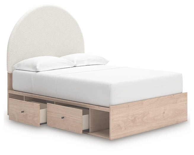 Arloster  Upholstered Panel Bed With Storage