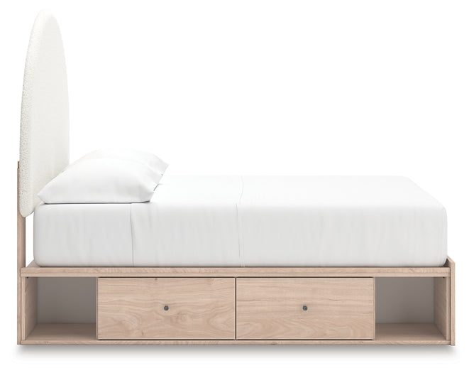 Arloster  Upholstered Panel Bed With Storage