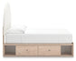 Arloster  Upholstered Panel Bed With Storage