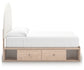 Arloster  Upholstered Panel Bed With Storage