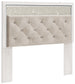 Altyra  Panel Headboard Bed With Mirrored Dresser