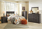 Brinxton / Panel Headboard Bed With Mirrored Dresser