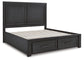 Foyland California  Panel Storage Bed With Mirrored Dresser