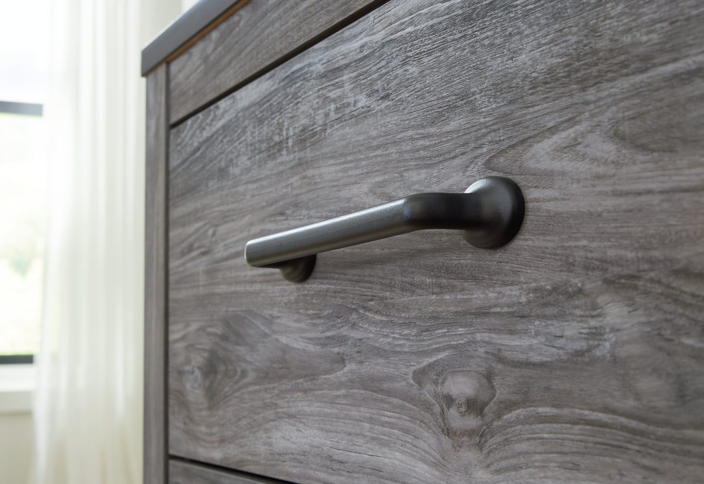 Bronyan  Panel Bed With Mirrored Dresser