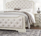 Arlendyne  Upholstered Bed With Mirrored Dresser And Nightstand