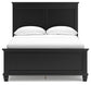 Lanolee  Panel Bed With Mirrored Dresser, Chest And Nightstand