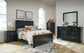 Lanolee  Panel Bed With Mirrored Dresser, Chest And Nightstand