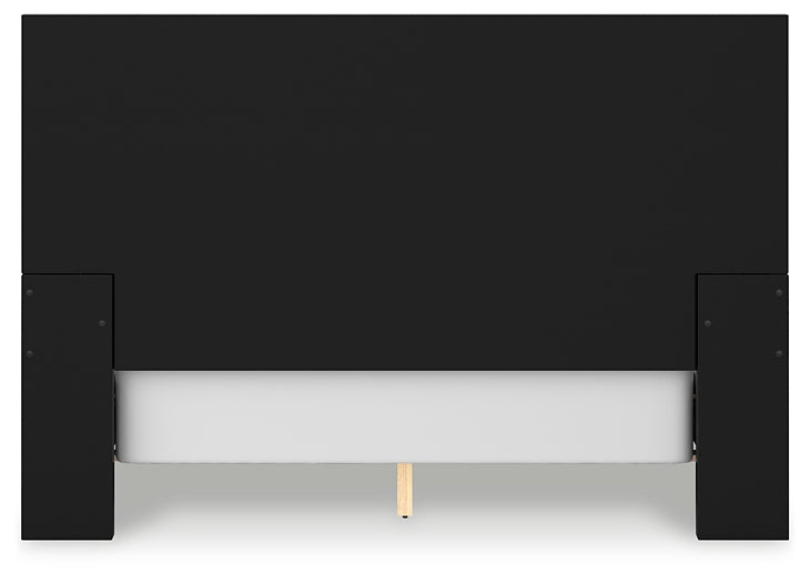 Londer  Panel Bed With Mirrored Dresser