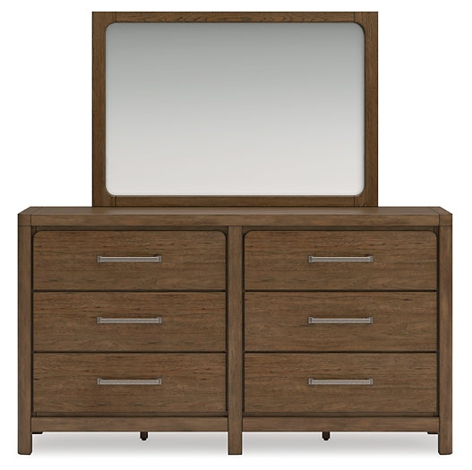 Cabalynn California  Upholstered Bed With Mirrored Dresser, Chest And Nightstand