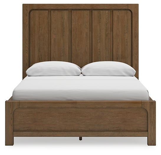 Cabalynn  Panel Bed With Storage With Mirrored Dresser