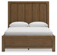 Cabalynn  Panel Bed With Storage With Mirrored Dresser