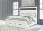 Ashbryn  Panel Storage Bed With Mirrored Dresser And Nightstand