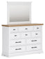 Ashbryn California  Panel Storage Bed With Mirrored Dresser And Nightstand