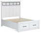 Ashbryn  Panel Storage Bed With Mirrored Dresser And Nightstand