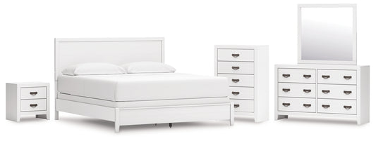 Binterglen California  Panel Bed With Mirrored Dresser, Chest And Nightstand