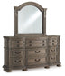 Ardenfield  Upholstered Sleigh Bed, Dresser, Mirror, Chest And Nightstand
