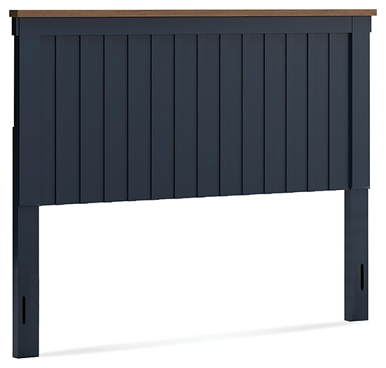 Landocken  Panel Headboard With Mirrored Dresser