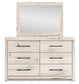 Lawroy  Panel Headboard With Mirrored Dresser And Nightstand