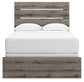 Graystorm  Panel Bed With Mirrored Dresser