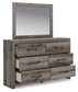 Graystorm  Panel Bed With Mirrored Dresser