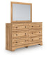 Aleaport  Panel Bed With Mirrored Dresser And Nightstand